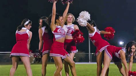 Lesbian cheerleaders Chloe Lynn and Cassie Laine .